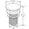 Alfi Brand ALFI brand AB8055-W White Ceramic Mushroom Top Pop Up Drain for Sinks without Overflow AB8055-W - alternate 5